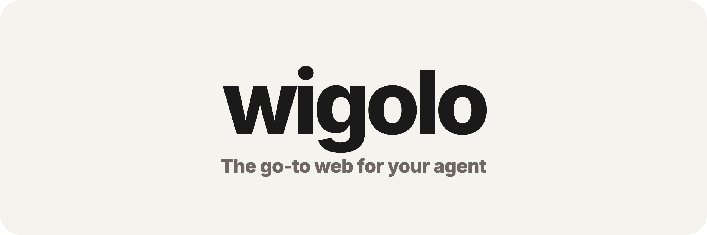 wigolo 官方横幅:你 Agent 的专属互联网(仓库官方图)